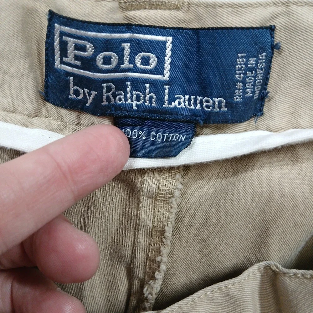 Polo Ralph Lauren‎ Classic Fit Shorts Mens 38 Tan Beige Cotton Chino EUC